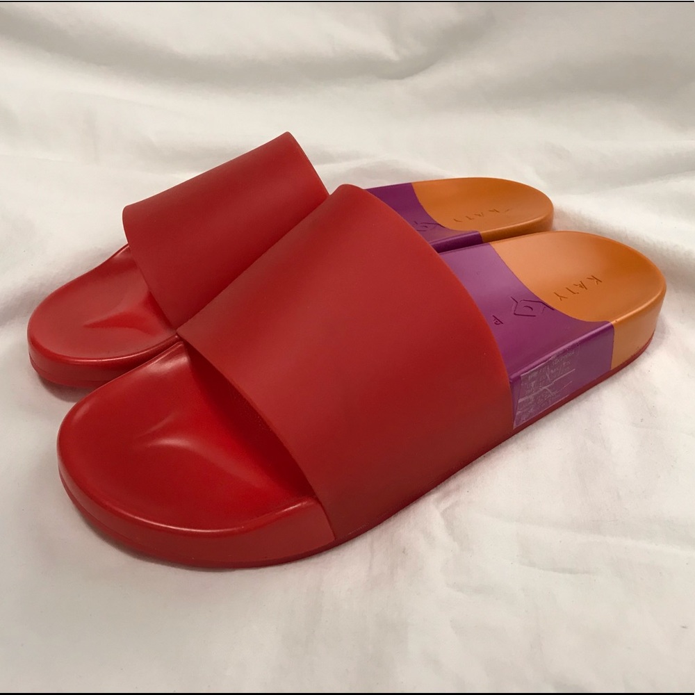 Katy Perry Color Block Slip On Slides Sandals 7 - Picture 4 of 8